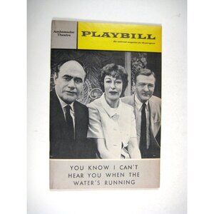 1967 Playbill Ambassador Theatre I Cant Hear When Waters Running Gizzard Balsam